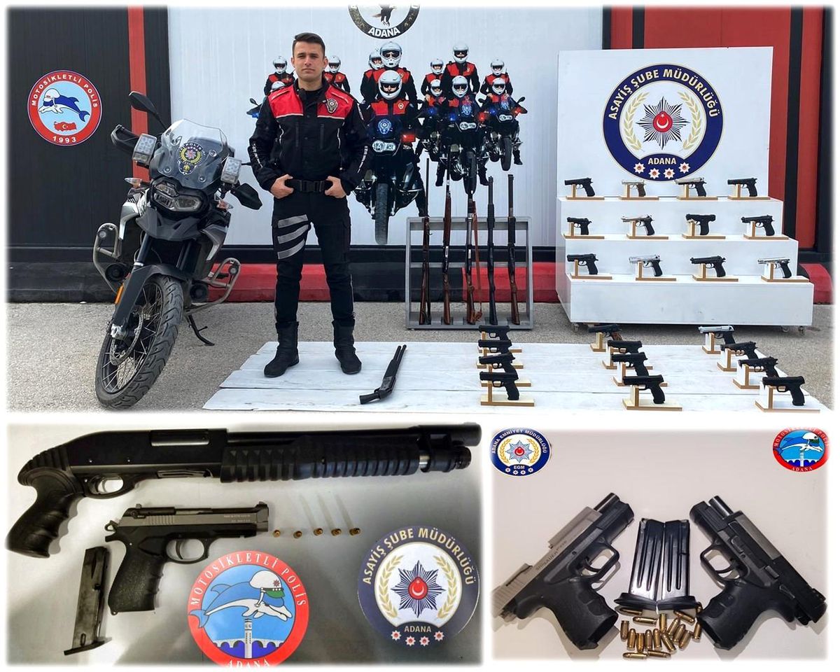 Adana'da 101 ruhsatsız silah ele geçirildi