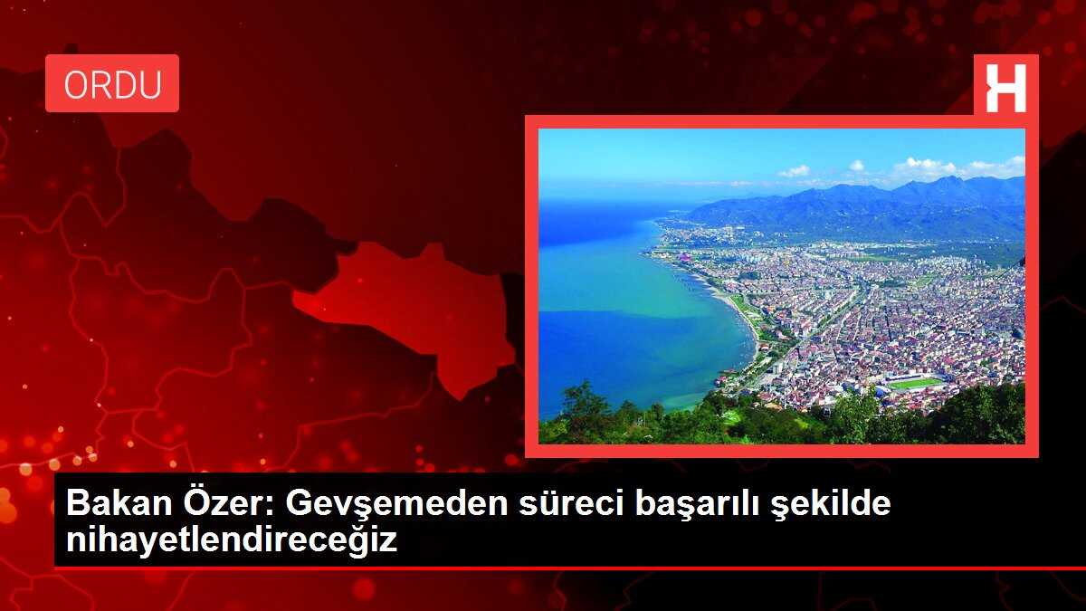 Bakan Özer: Gevşemeden süreci başarılı şekilde nihayetlendireceğiz