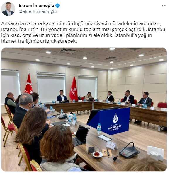 İmamoğlu, seçim sonuçlarının ardından İBB'de toplantıya katıldı! Herkes aynı yorumu yaptı