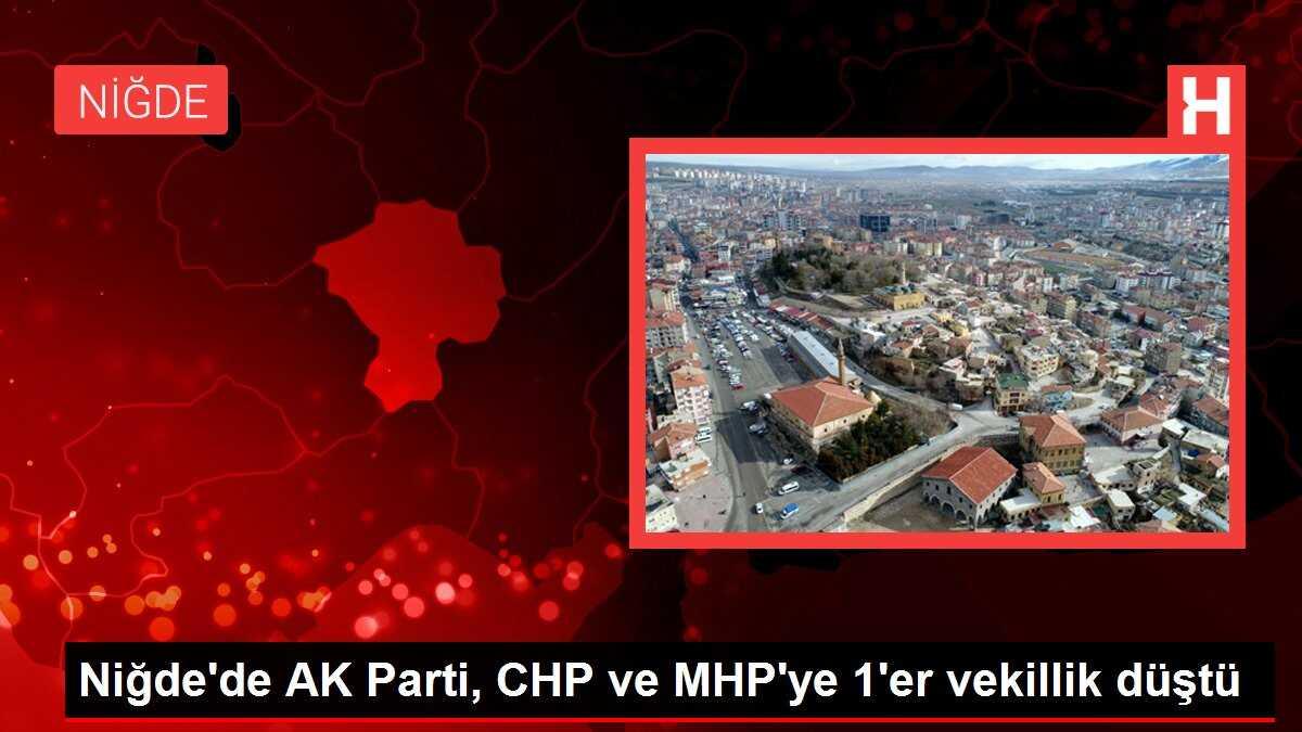 Niğde'de AK Parti, CHP ve MHP'ye 1'er vekillik düştü