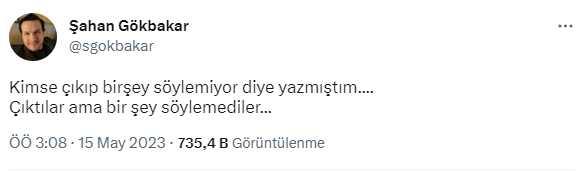 Şahan Gökbakar'dan Millet İttifakı'na tepki: Çıktılar ama bir şey söylemediler