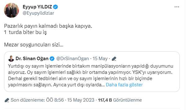 MHP'den seçimin kilit ismi Sinan Oğan'a tepki: Onun bunun mahallemize gece kondu yapmasına müsaade etmeyiz