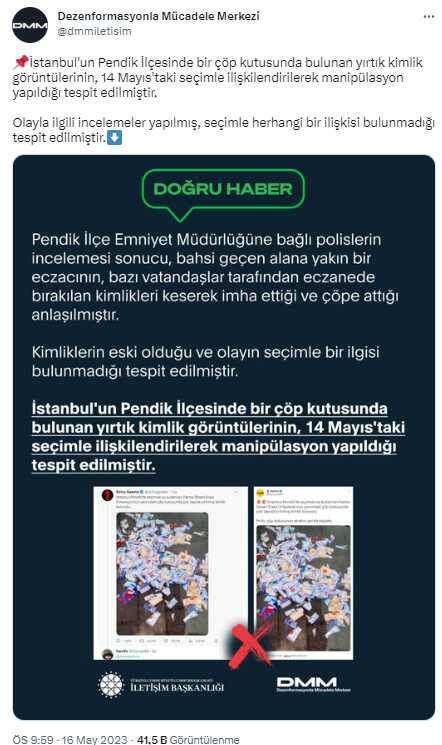 Pendik'te bir okulun yanındaki çöpte çok sayıda kesilmiş kimlik bulundu
