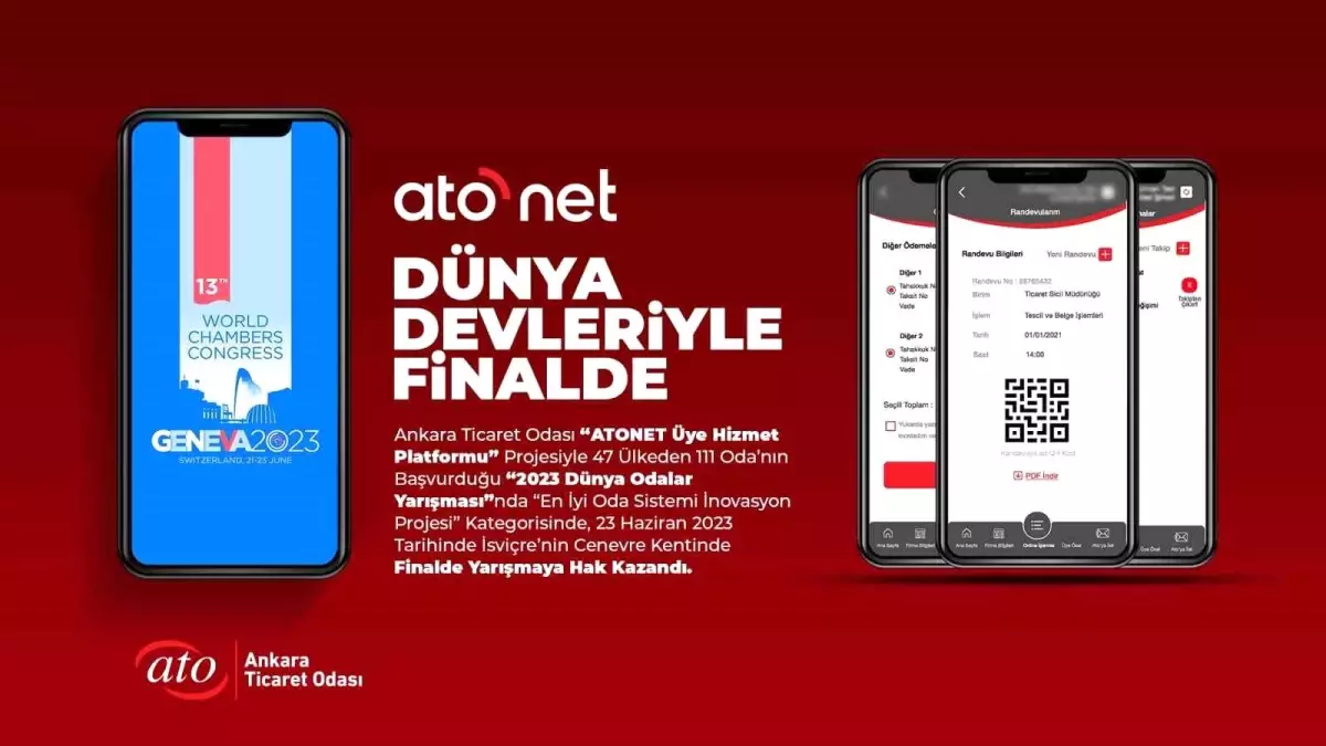 ATO 'ATONET Üye Hizmet Platformu' projesi ile finalde