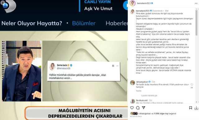 Berna Laçin, seçim sonrası depremzedeleri hedef aldığını iddia eden Hakan Ural'dan şikayetçi olacak