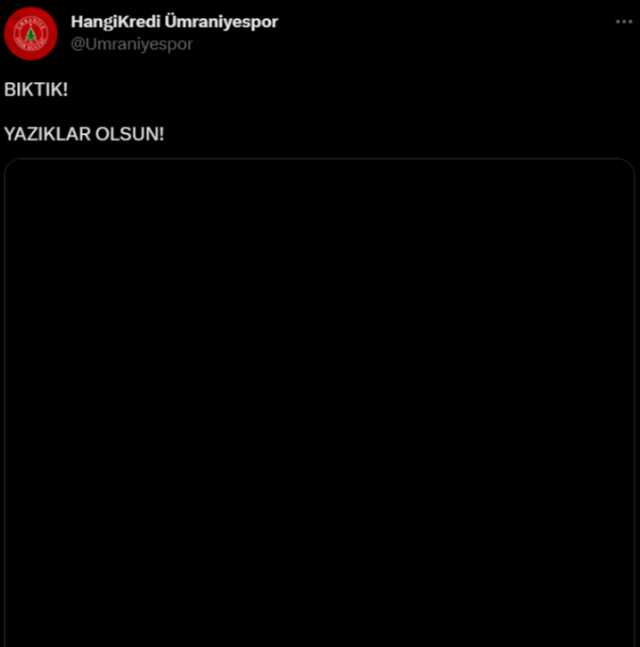 Maç devam ederken Ümraniyespor'dan zehir zemberek açıklama: Yazıklar olsun