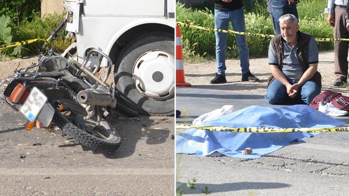 Midibüsün çarptığı motosikletteki 2 genç hayatını kaybetti