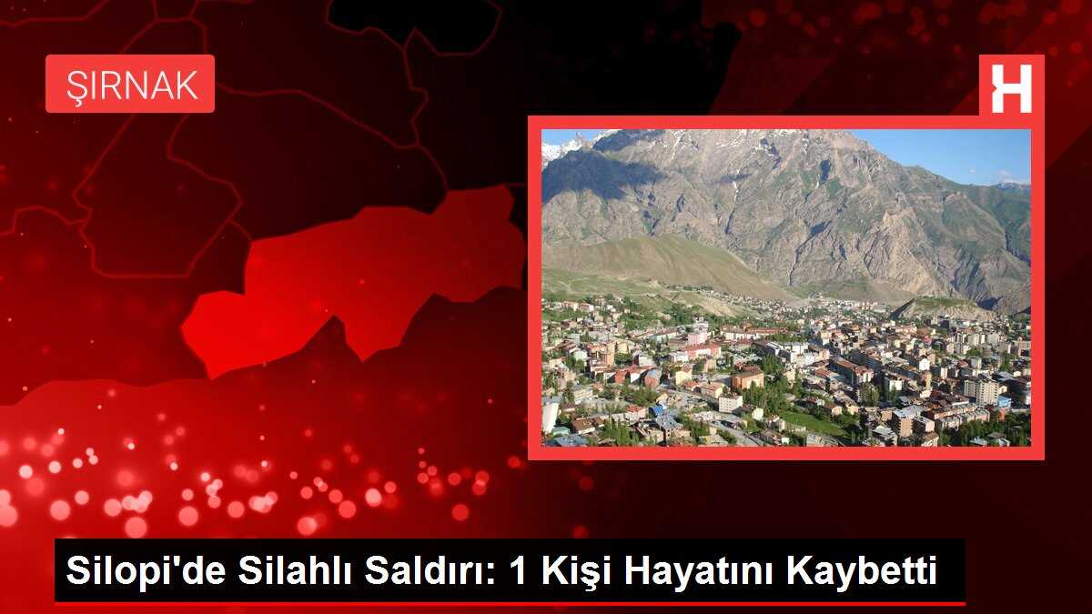 Silopi'de Silahlı Saldırı: 1 Kişi Hayatını Kaybetti
