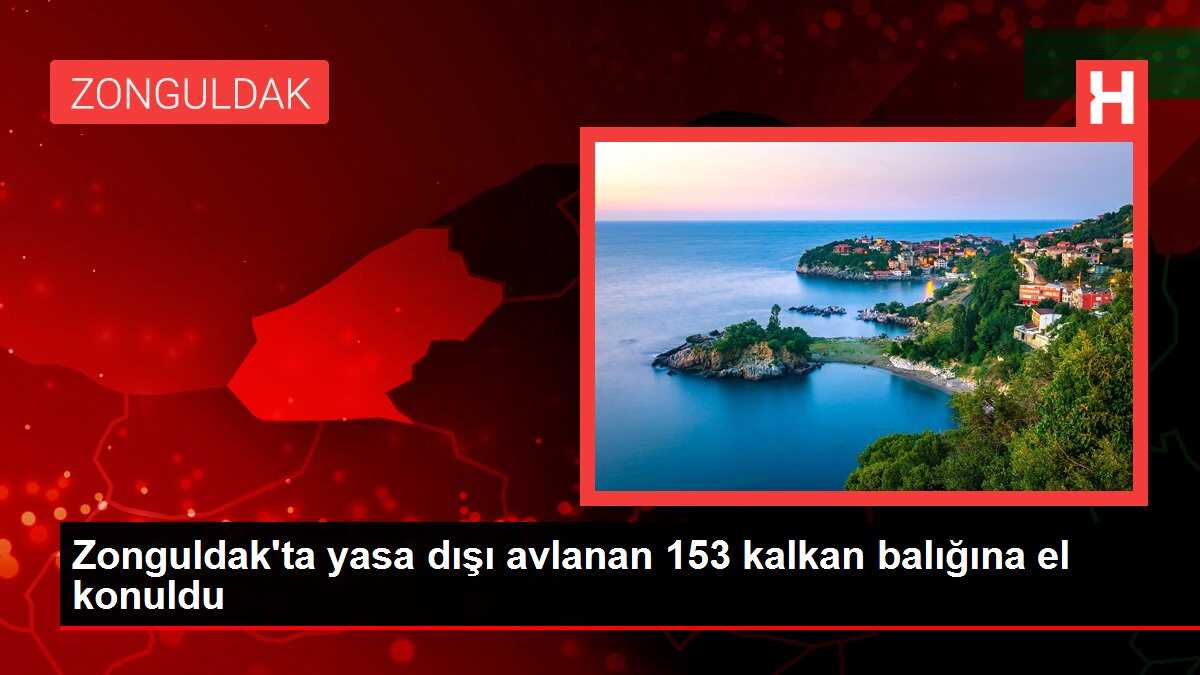 Zonguldak'ta yasa dışı avlanan 153 kalkan balığına el konuldu