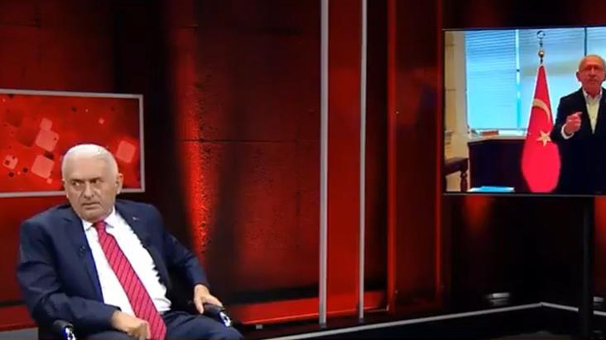 Yayın sırasında ilginç anlar! Kılıçdaroğlu'nun 'Buradayım be buradayım' sesi duyuldu, Binali Yıldırım'ın tepkisi olay oldu