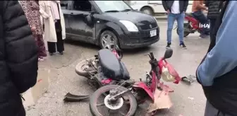 Otomobil ile elektrikli bisiklet çarpıştı: 1 yaralı