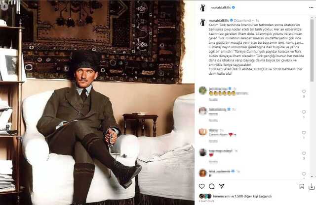 Ünlü isimlerin 19 Mayıs Atatürk'ü Anma Gençlik ve Spor Bayramı paylaşımları
