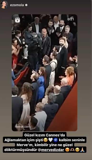 Rol aldığı film Cannes Film Festivali'nde alkış tufanı koparan Merve Dizdar'ın duygusal anları Rol aldığı film Cannes Film Festivali'nde alkış tufanı koparan Merve Dizdar'ın duygusal anları