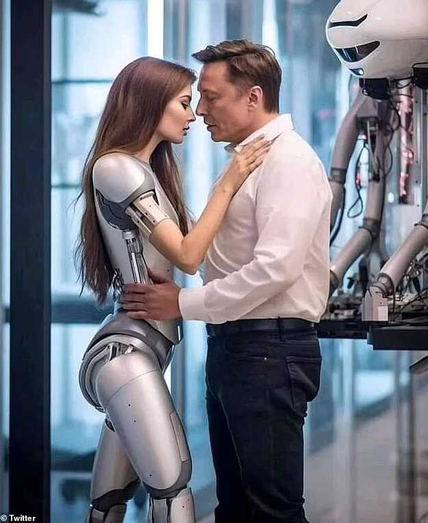 Elon Musk'ın robotlarla öpüştüğü fotoğraf şaşırttı! Gerçek çok geçmeden anlaşıldı
