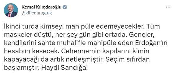 Kılıçdaroğlu'ndan Sinan Oğan göndermesi: Cehennemin kapılarını kimin kapayacağı artık netleşti