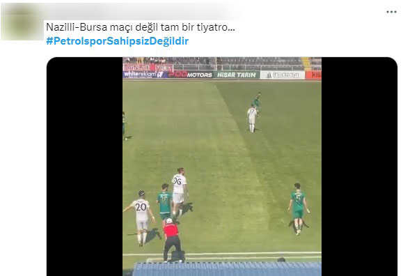 Küme düşen Batman Petrolspor taraftarından Nazilli-Bursa maçındaki görüntüye tepki yağıyor