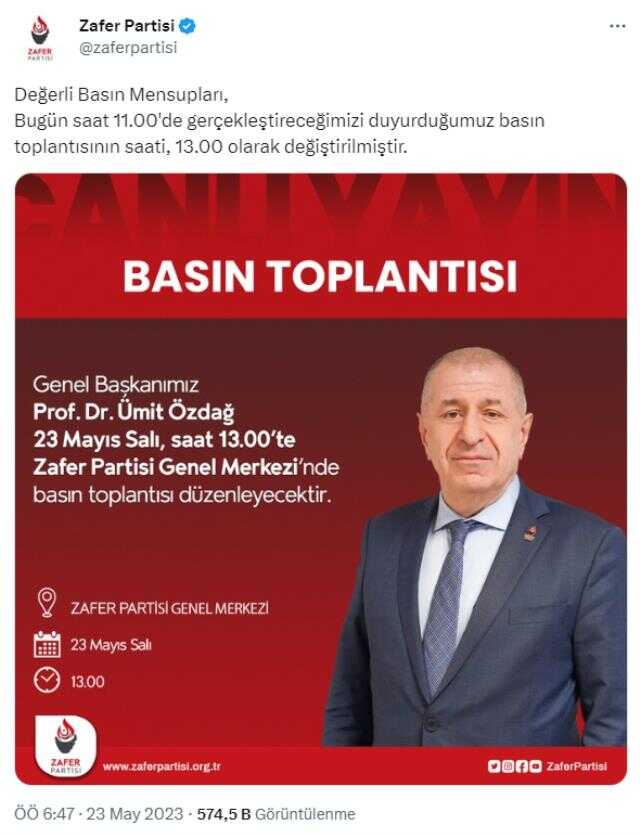 SON DAKİKA Ümit Özdağ basın açıklaması! Ümit Özdağ basın açıklaması CANLI İZLE!