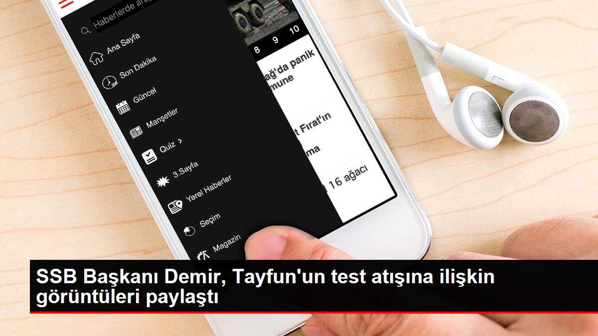 SSB Başkanı Demir, Tayfun'un test atışına ilişkin görüntüleri paylaştı