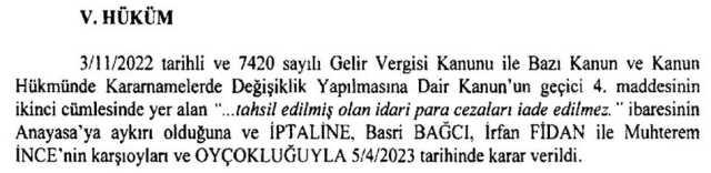 AYM kararı Resmi Gazete'de: Koronavirüs pandemisinde kesilen cezalar iade edilecek AYM kararı Resmi Gazete'de: Koronavirüs pandemisinde kesilen cezalar iade edilecek