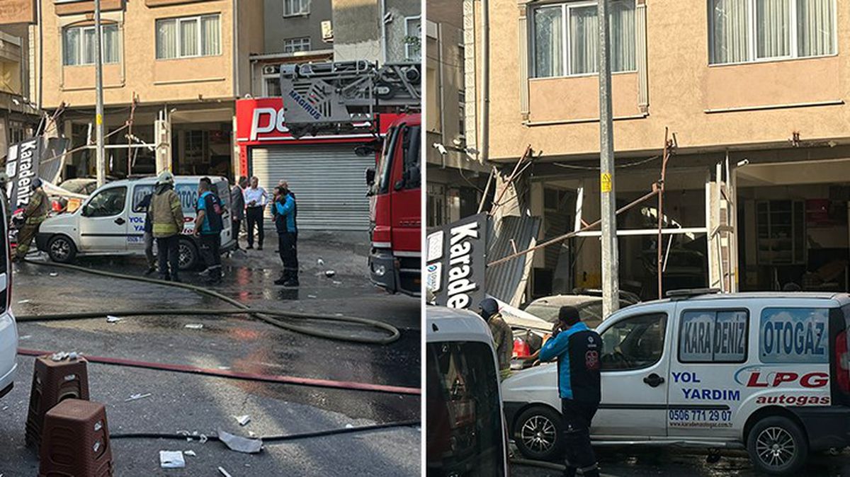 Esenler'de oto tamirhanesinde patlama: 7 yaralı