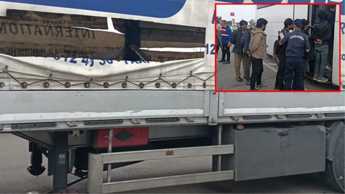 Sivas'ta tırın dorsesinden 134 kaçak göçmen çıktı
