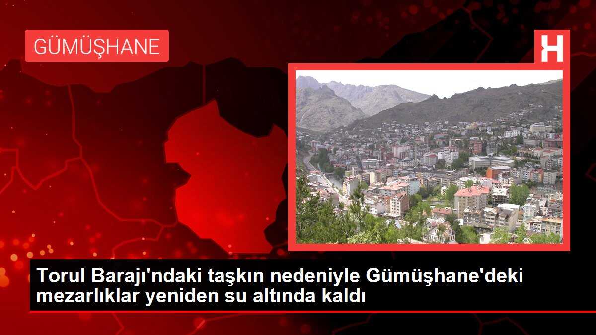 Torul Barajı'ndaki taşkın nedeniyle Gümüşhane'deki mezarlıklar yeniden su altında kaldı