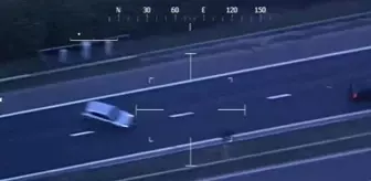 Uyuşturucu madde etkisi altındaki sürücüden otobanda akılalmaz hareketler