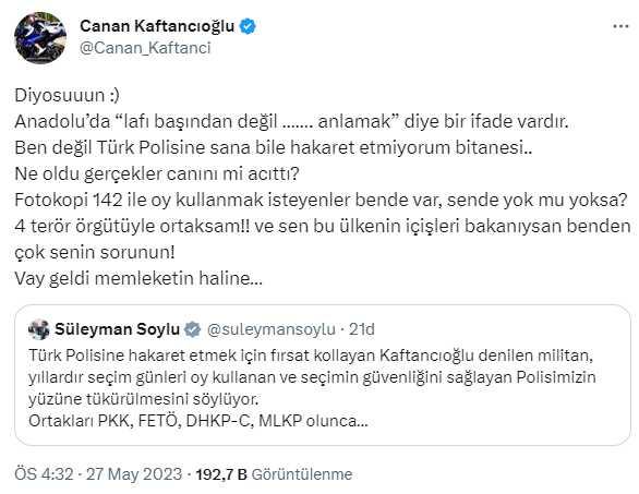 Bakan Soylu ile Canan Kaftancıoğlu arasında tükürük tartışması Bakan Soylu ile Canan Kaftancıoğlu arasında tükürük tartışması