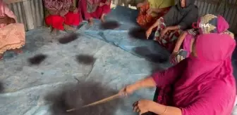 Bangladeşli Kadınlar Günlük 50 Takaya Çalışıp 8 Bin Taka Değerinde Peruk Üretiyor