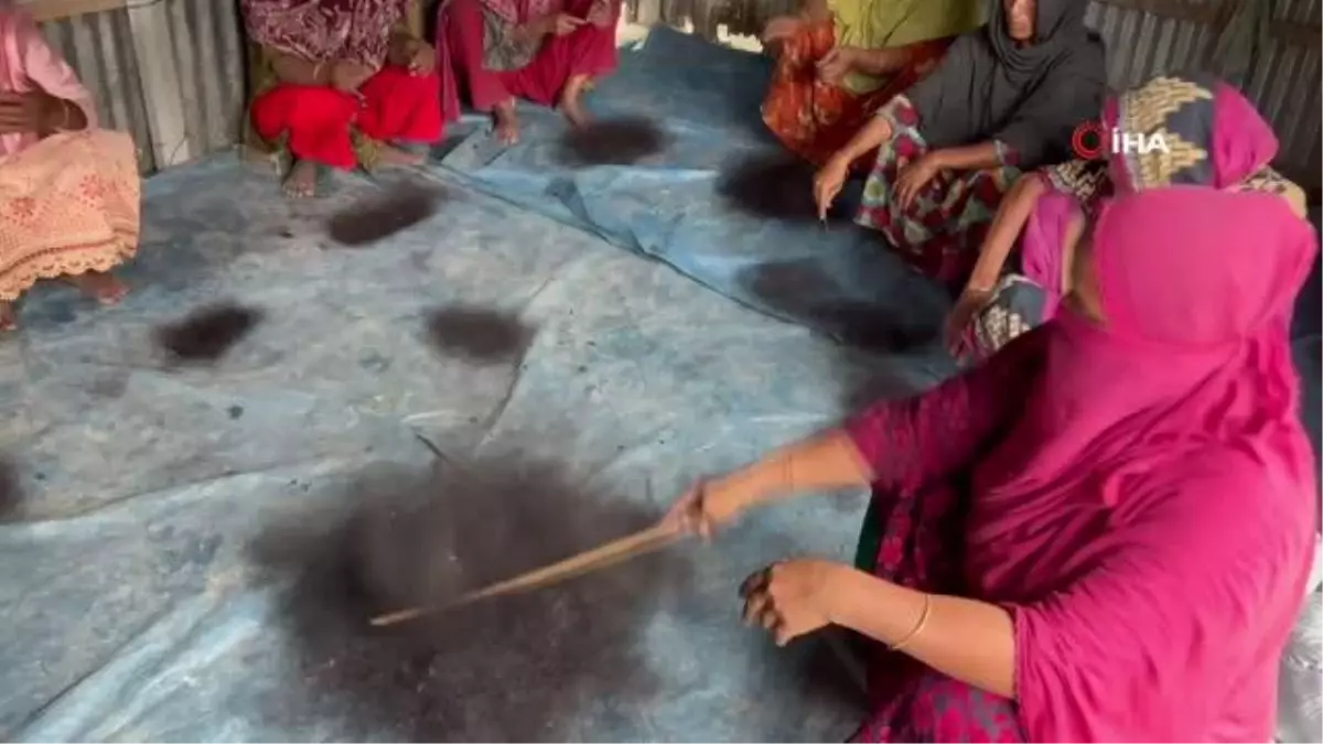 Bangladeşli Kadınlar Günlük 50 Takaya Çalışıp 8 Bin Taka Değerinde Peruk Üretiyor