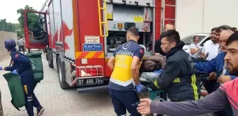 Alanya'da yangında genç kız itfaiye eri tarafından kurtarıldı