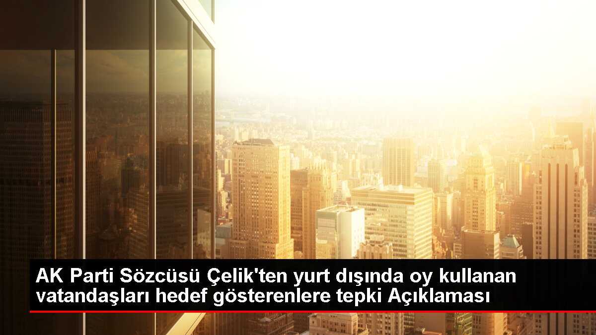 AK Parti Sözcüsü Çelik'ten yurt dışında oy kullanan vatandaşları hedef gösterenlere tepki