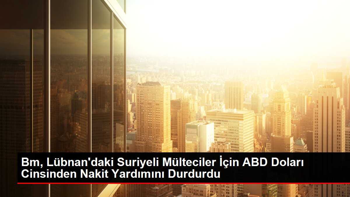 BM, Lübnan'daki Suriyeli mültecilere nakit yardımını durdurdu