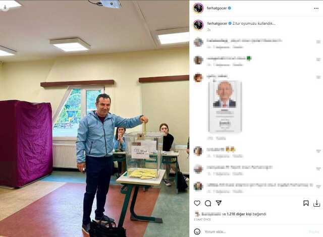 Ünlü isimler bir kez daha sandık başında! Kimi eşiyle kimi de bebeğiyle geldi