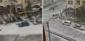 Ankara'da aniden bastıran dolu yağışı vatandaşlara zor anlar yaşattı