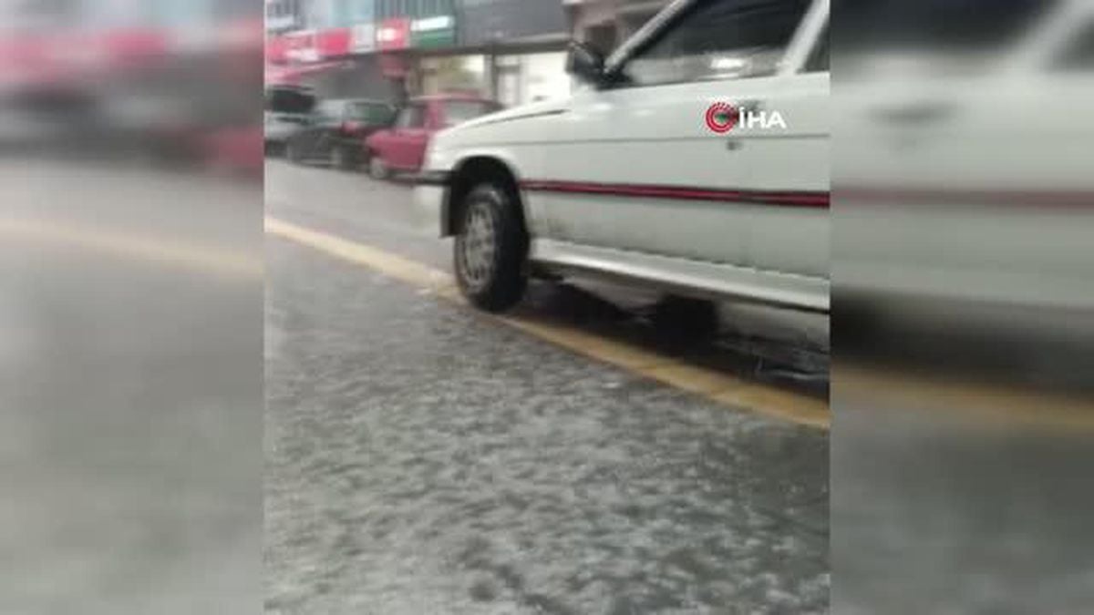 Samsun'da dolu etkili oldu