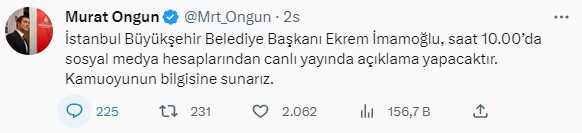 Seçimin ardından sessizliğe gömülen İmamoğlu, saat 10.00'da açıklama yapacak