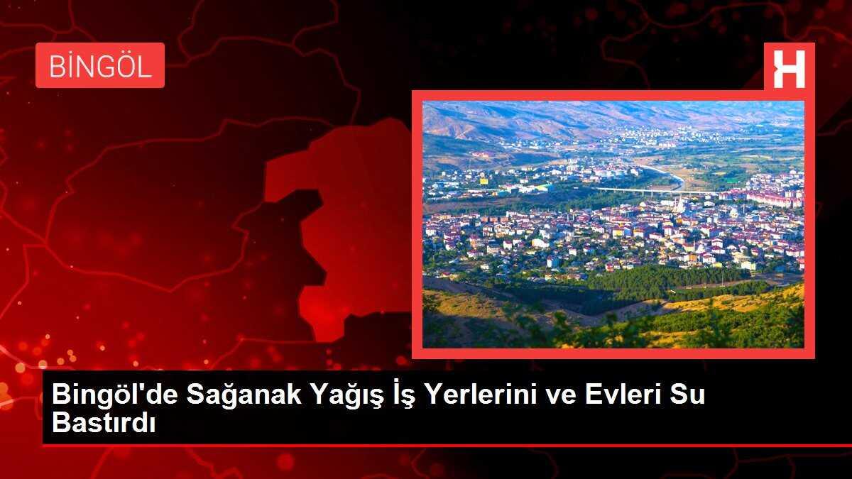 Bingöl'de Sağanak Yağış İş Yerlerini ve Evleri Su Bastırdı