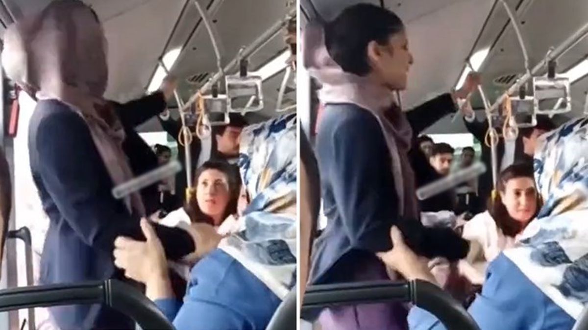 Metrobüste ilginç anlar! Yabancı uyruklu kadın birden ayağa kalkarak 'Recep Tayyip Erdoğan' diye bağırmaya başladı