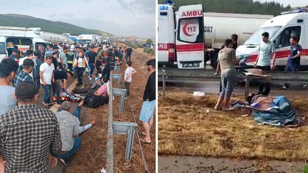 Tarım işçilerini taşıyan minibüs, hafriyat kamyonu ile çarpıştı! 1 ölü, çok sayıda yaralı var