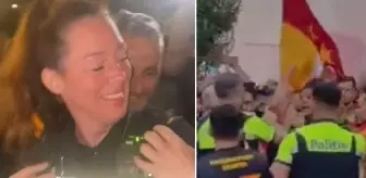 Resmen çılgınlık! Avrupa'daki Galatasaraylı taraftarlar, yabancı polislere bakın neler yaptırdı
