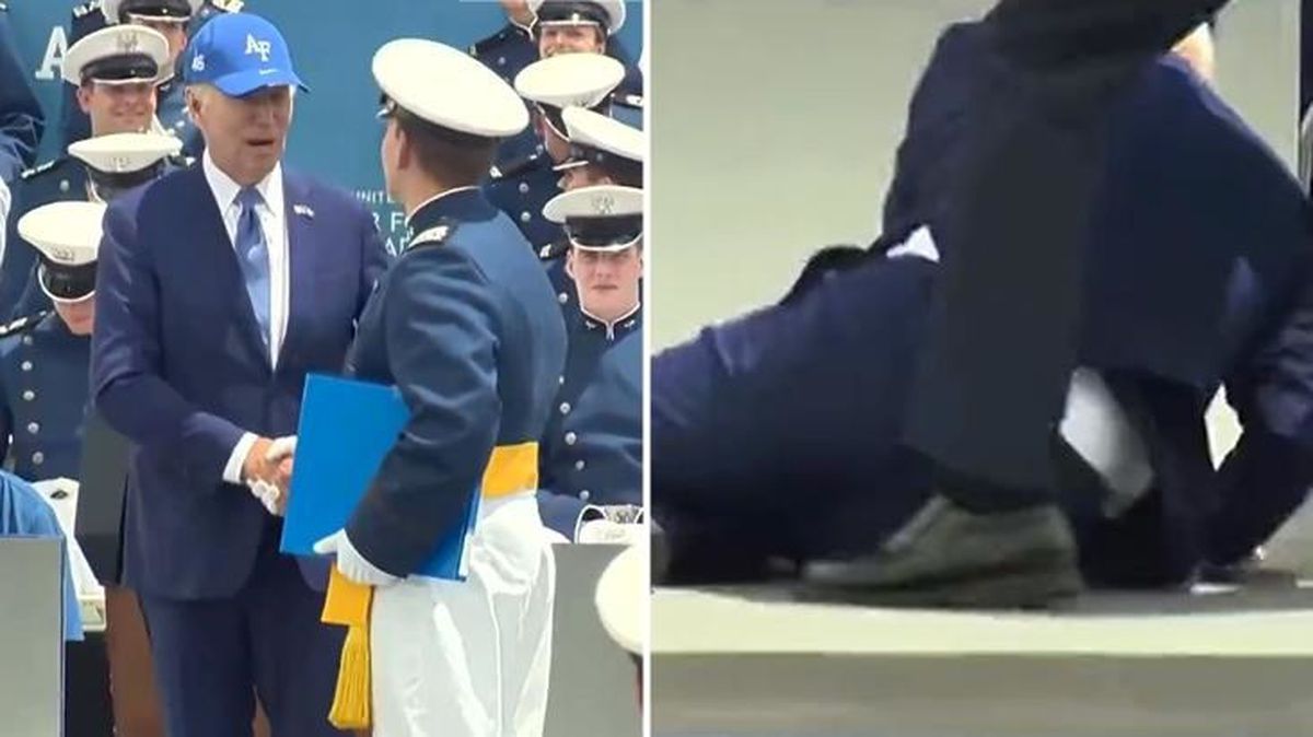 Biden düşme videosu! (VİDEO) Biden düşüş videosu izle!