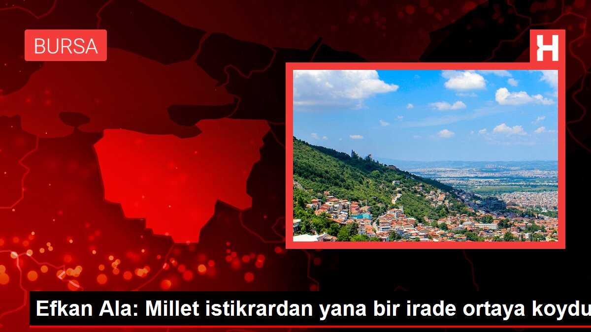 Efkan Ala: Millet istikrardan yana bir irade ortaya koydu