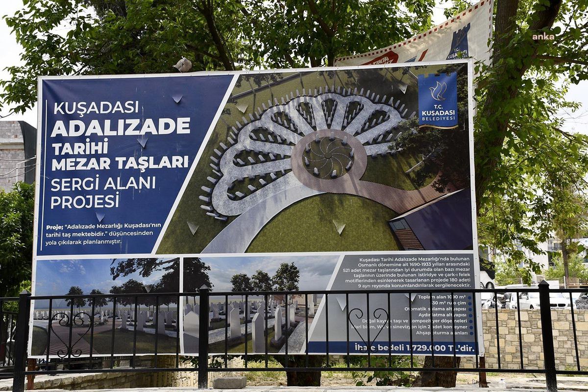 Kuşadası'nda Osmanlı dönemine ait mezar taşları açık hava müzesinde sergilenecek