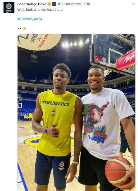 Süper star Giannis Antetokounmpo, Fenerbahçe'de! Fotoğrafı görenler gözlerine inanamadı