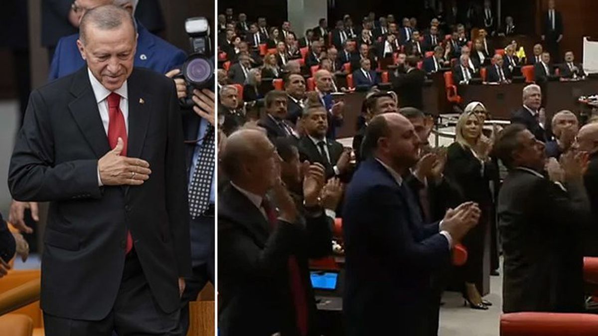 Meclis açılışına damga vuran olay! CHP, İYİ Parti ve HDP grupları Erdoğan gelince ayağa kalkmadı