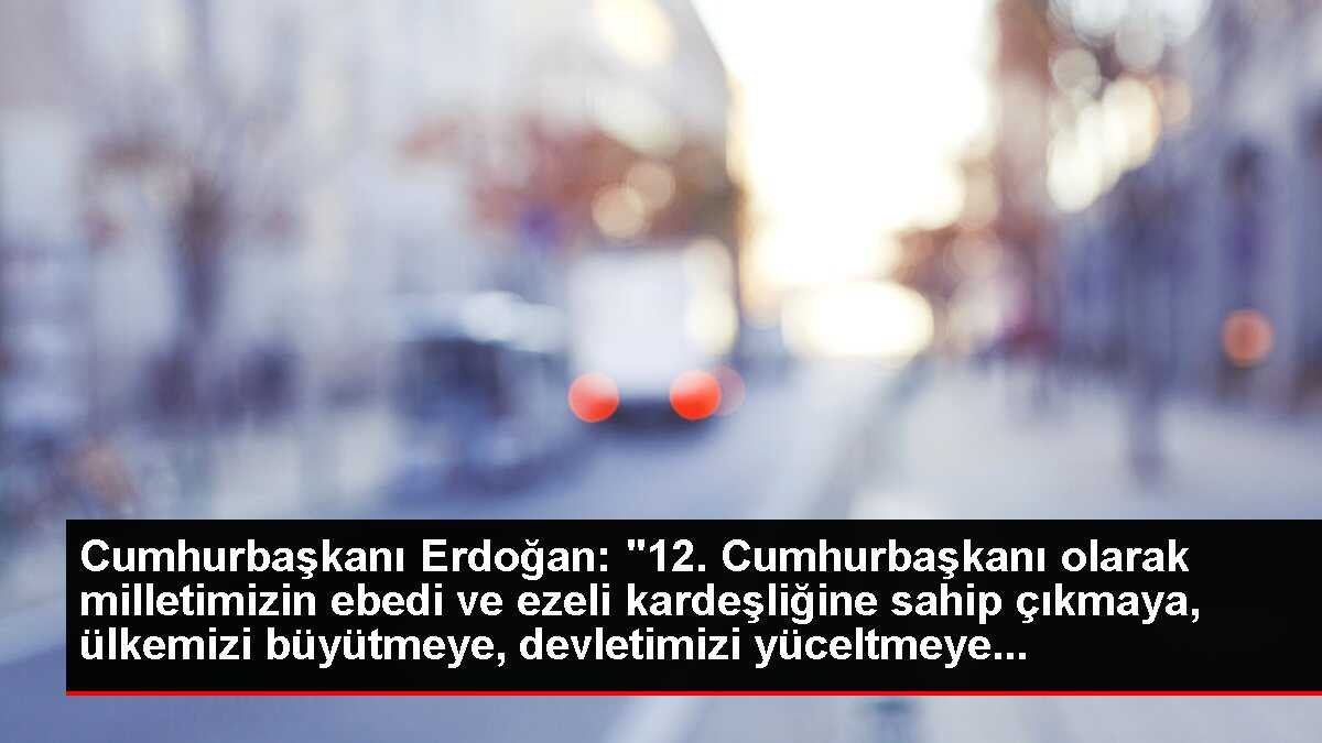 Cumhurbaşkanı Erdoğan: Milletimizin kardeşliğine sahip çıkacağız