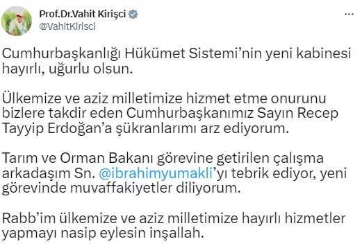 Koltuğu devreden eski bakanlardan peş peşe veda paylaşımı