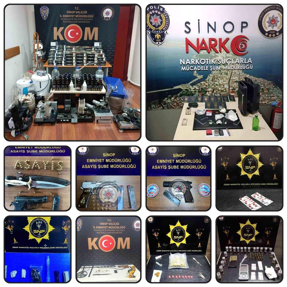 Sinop'ta Yapılan Şok Uygulamalar Sonucu 15 Kişi Tutuklandı