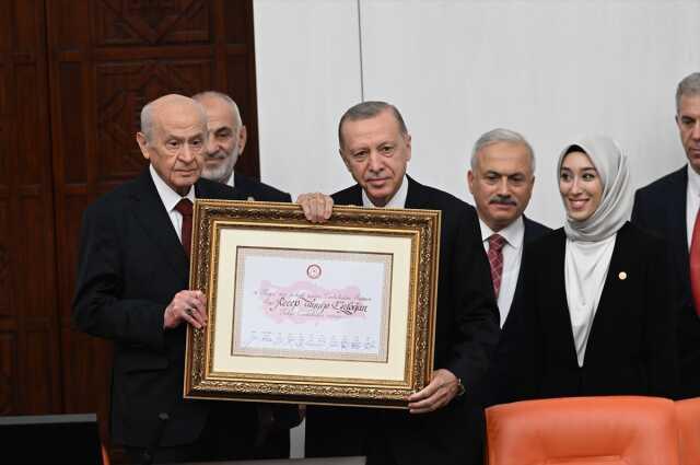 TBMM'de yemin eden Cumhurbaşkanı Erdoğan Göreve Başlama Töreni için Beştepe'de